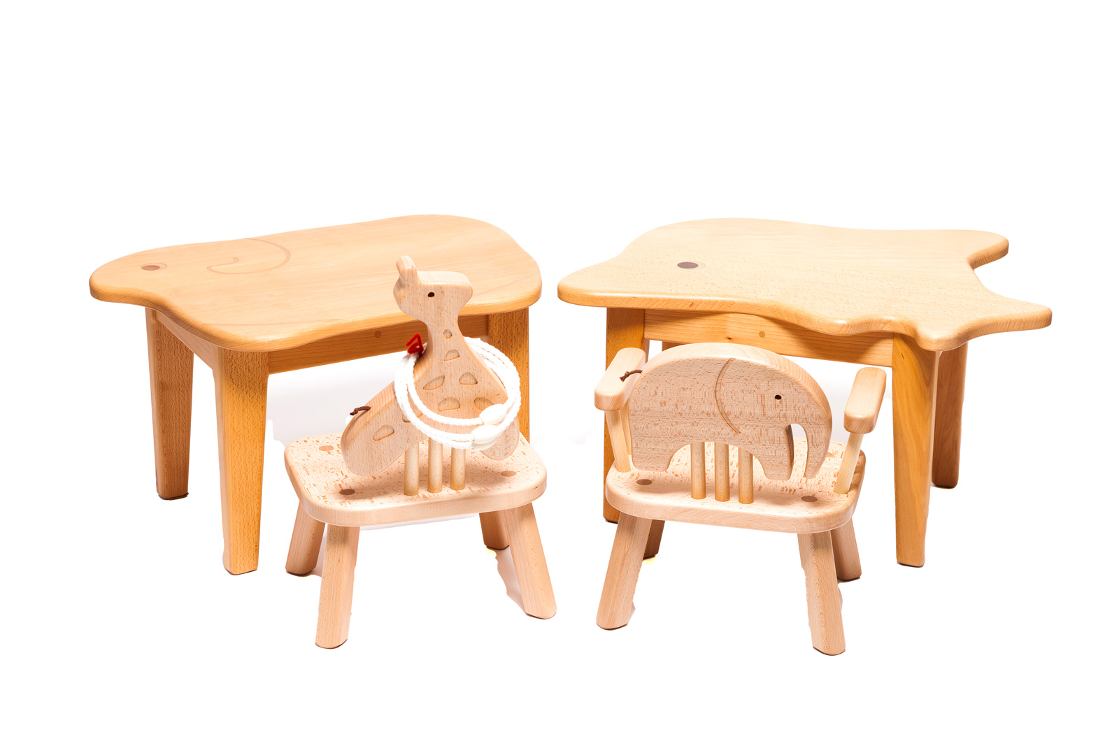 Child-sized Animal Table & Chair (No Armrests) Set